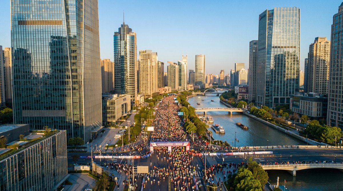 91城市马拉松航拍视频